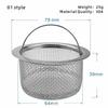 Kitchen Sink Filter Stainless Steel Mesh Sink Strainer Filter Sewer Mesh Strainers Bathroom Sink Strainer Drain Hole Filter Trap