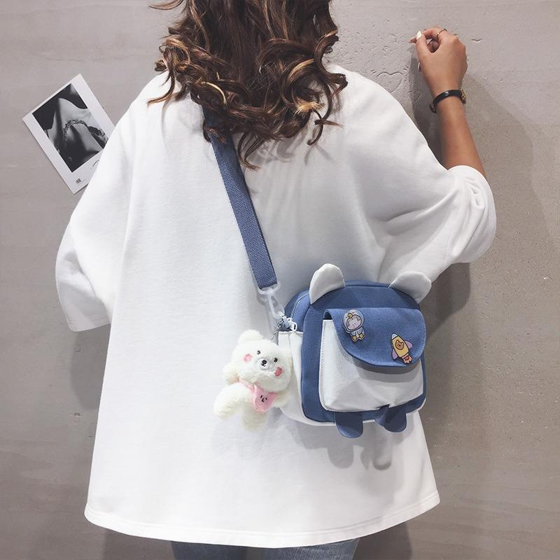 Bag Women's Autumn and Winter New Canvas Messenger Bag Shoulder Bag Birthday Gift Mobile Phone Women's Bag Bag