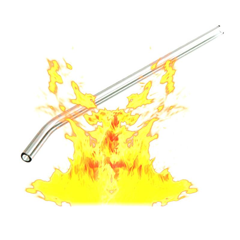 6pc 8mm Glass Straw, Reusable Drinking Straws Cute Butterfly Heat-Resistant Straw For Festival Party Wedding Cocktail Bar Beachs