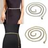 Rhinestone Decor Chain Belt Waist Chain Women Fashion Belt Hip High Waist Gold Silver Metal Chain Pendant Belt Body Jewelry