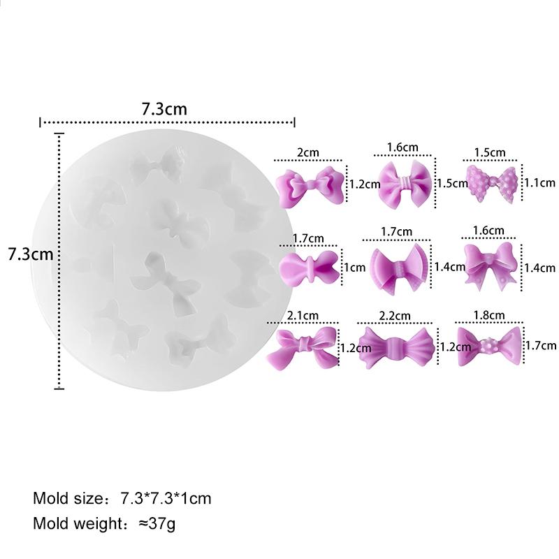 Handmade Aroma Candle Plaster Silicone Mold Bow Tie Epoxy Resin Ornament Mould DIY Butterfly Form Candy Baking Mold