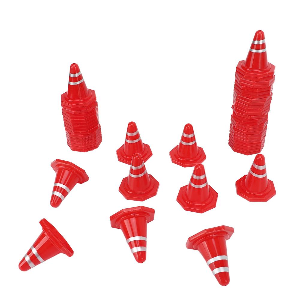 50Pcs Mini Traffic Cone Toys Miniature Traffic Cones for Kids Children RC Remote Control Car Football Training