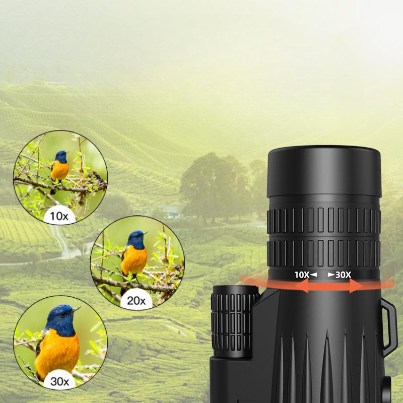 New 10-30×42 Zoom Monocular Outdoor Camping Viewing HD Portable Telescope