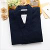 Men's Spring and Summer Pajamas Two-piece Set 100% Cotton Solid Color Simple Large Size Home Wear Set for Men