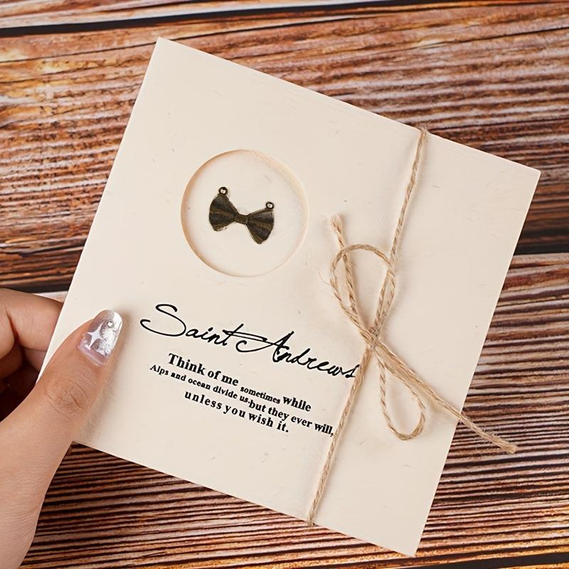 1Set Retro Greeting Card Small Card, Exquisite High-end Creative Three-dimensional Birthday Card, Gratitude and Blessing Small Card