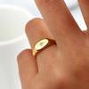 Europäisch-Amerikanische Mode 18K Gold Plated Edelstahl Ovaler Stern Zirkon Ring