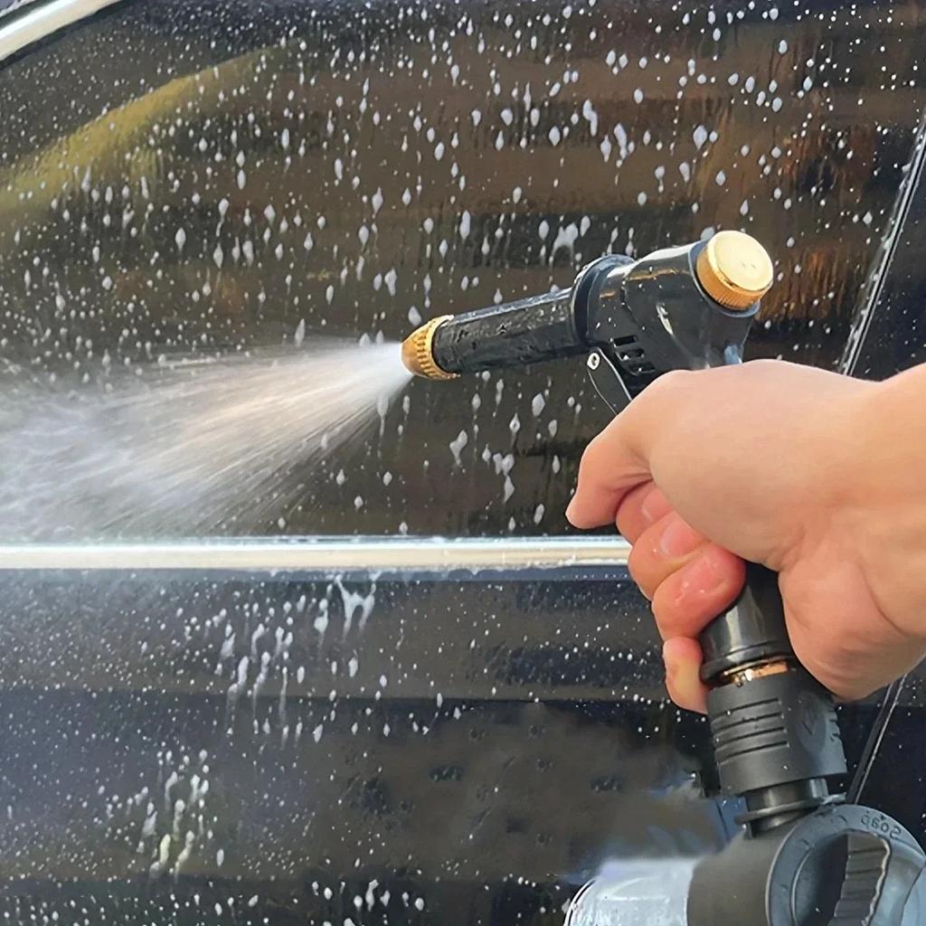 1 Stück Tragbare Hochdruck-Wasserpistole Einstellbare Reinigung Autowaschmaschine Gartenbewässerung Schlauchdüse Sprinkler Schaumwasser
