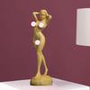 Lemn Natural de Chiparos Femei Goale Personaje Statuetă Lemn Masiv Sculptat Manual Decor Artă pentru Casă Cameră Birou Cadoul Perfect