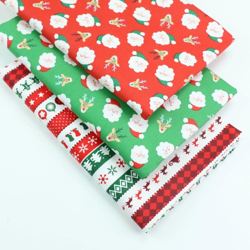 Christmas Series Twill Cotton Fabric Patchwork Tissue Cloth  DIY Needlework Sewing Quilting Handmade Material Tecido