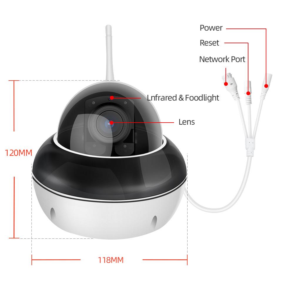 All-Metal 8MP HD 5x Zoom 5G Wi-Fi Human Tracking Hemispherical Camera