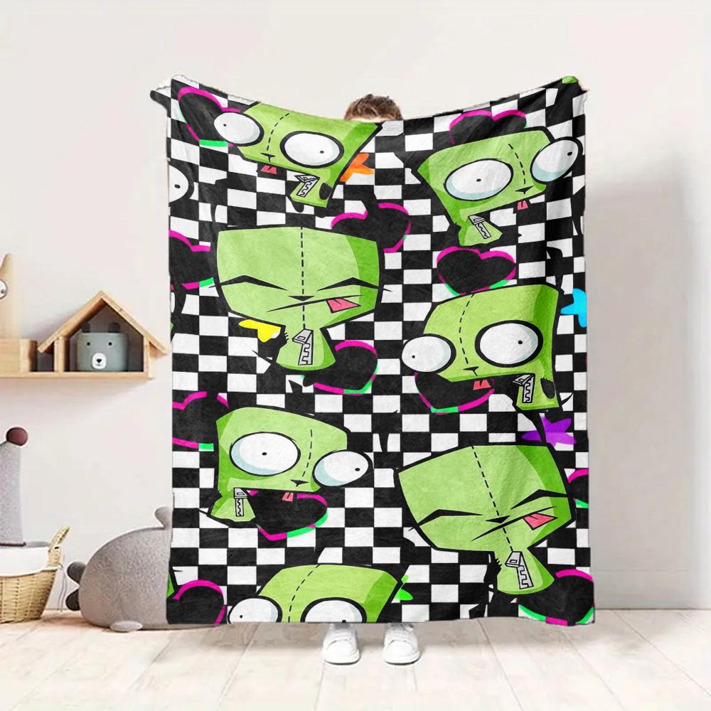 Alien Invasion Flannel Blanket Throw Blanket Soft Warm Sofa Bed Camping Car Home Decor Unique Christmas Gift C9302613