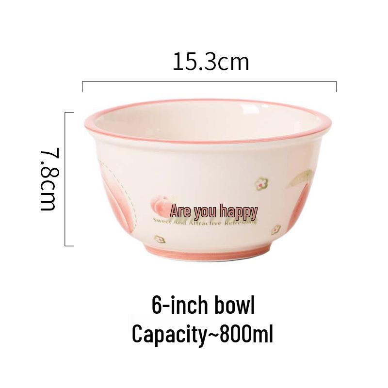 Buntes Unterglasur Keramik Geschirr Set: Reisschüssel, Teller und Suppenschüssel Kombination