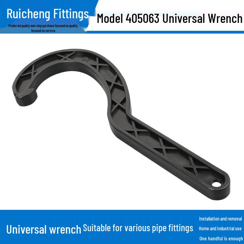 PE Quick Connect Pipe Fittings: Lock Nut Wrench, Tee, Straight, Elbow, Sizes 25-63