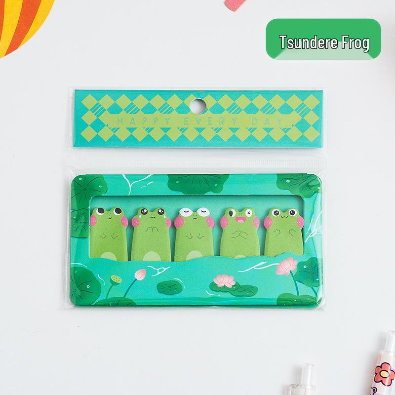 Cute Cartoon Animal Paradise Sticky Notes with Writable Index Tabs for Students