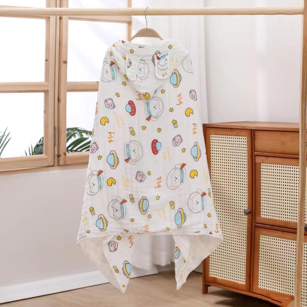 Cute Hooded Cape Towels Rabbit Sleepwear Bathrobe Cloak Cartoon Blanket Wrap  Baby
