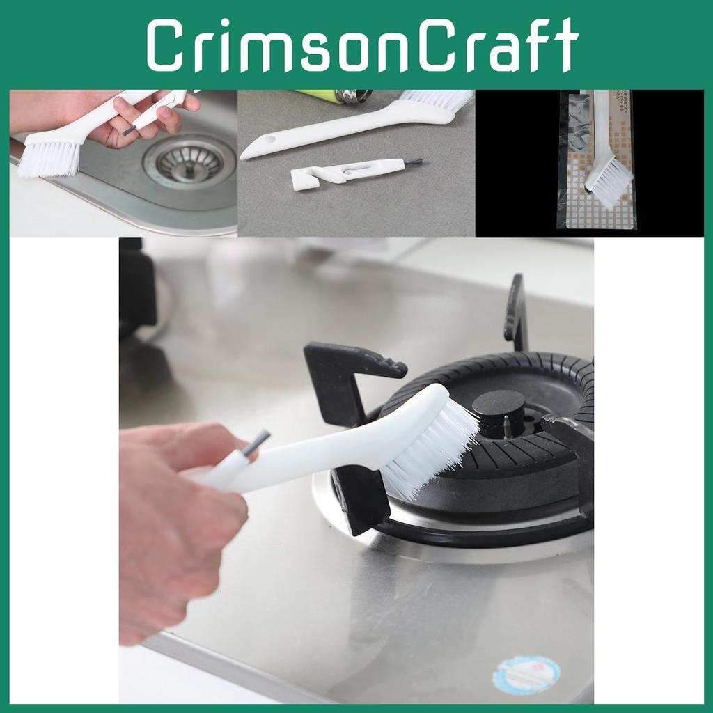 Multi Purpose Crevice Brush Set With Detachable Handle For Kitchen Cleaning