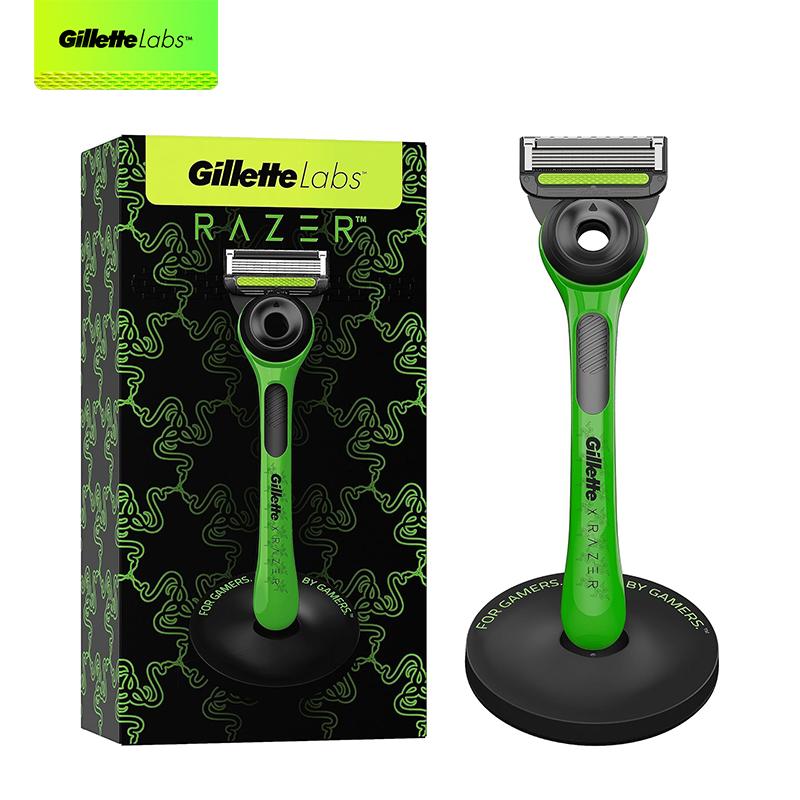 

Gillette Labs Men s Shaving Razor 1 Handle 1 Refill 1 Stand Modern Black Edition