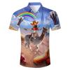 Cămașă Hawaiiană de Plajă pentru Bărbați Imprimeu 3D Animal Amuzant Tricou Top Casual cu Mânecă Scurtă Butonată Cămași Aloha de Vacanță Streetwear