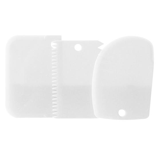 3 Pcs/Set Plastic Pastry Dough Icing Fondant Cake Scraper Decorating Baking Tool