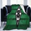Borussia Mönchengladbach Print Koc Rzutowy Miękki Lekki Ciepły Flanelowy Idealny do Domu Łóżka Kanapy Biura Pluszowa Kołdra Narzuta na Łóżko