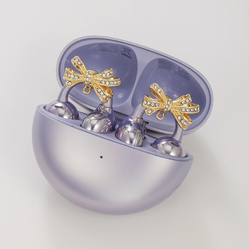 2Pcs Luxury Headphone Accessories Butterfly Zircon Anti-Loss Ear Clip For Wireless Earphones Jewelry