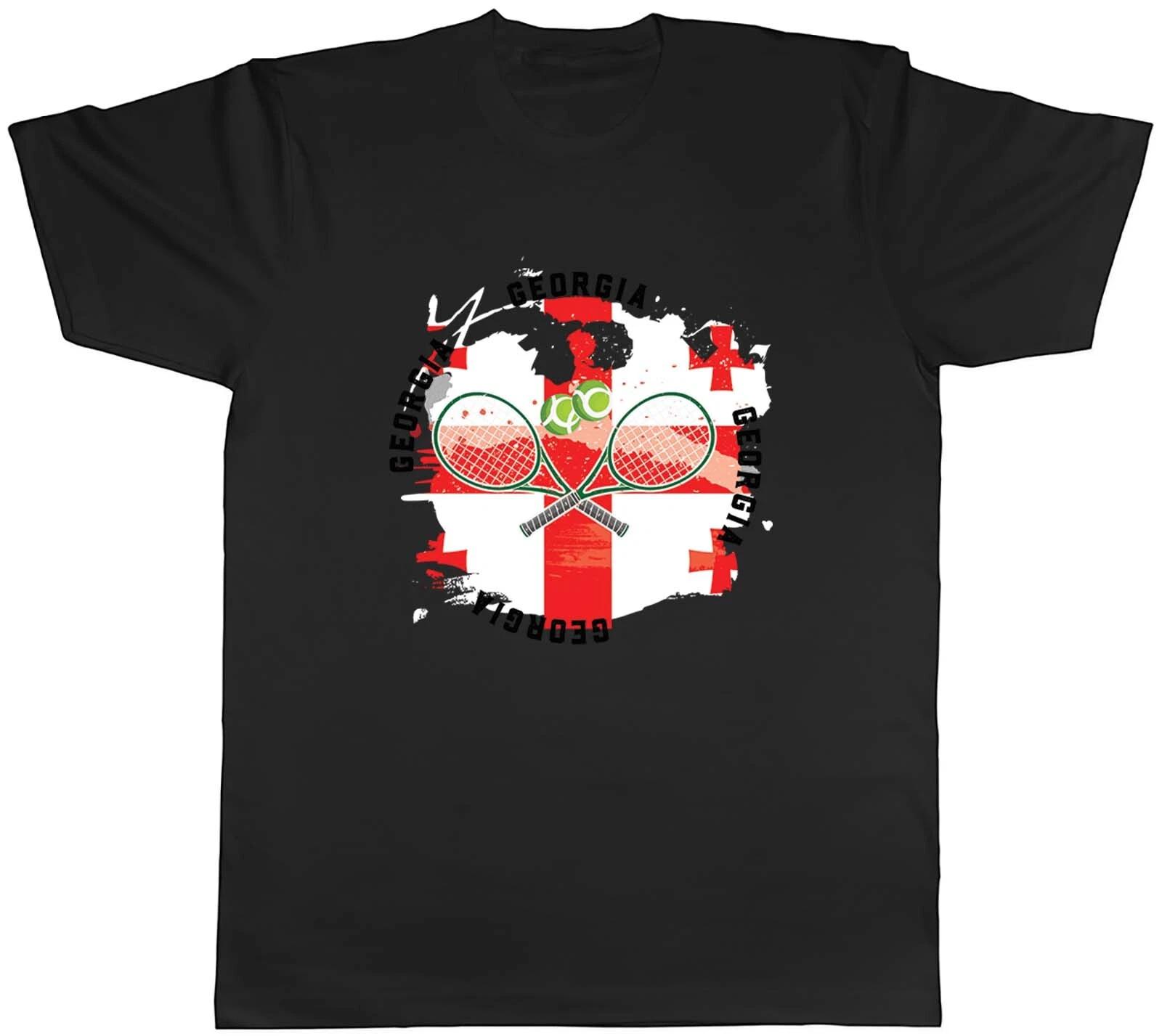 Tennis Sports With Georgia Flag Mens Unisex T-Shirt Tee Gift XXXXL