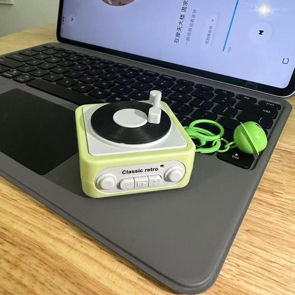Portable Music Box Pendant Musical Instrument Toy Music Speaker Key Chain Retro Recorder Keychain