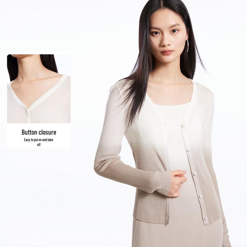 VEROMODA Women's Gradient V-neck Knit Cardigan