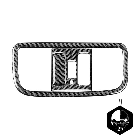 2Pcs Car Carbon Trim Reading Light Panel Fiber Cover Decorative Stickers