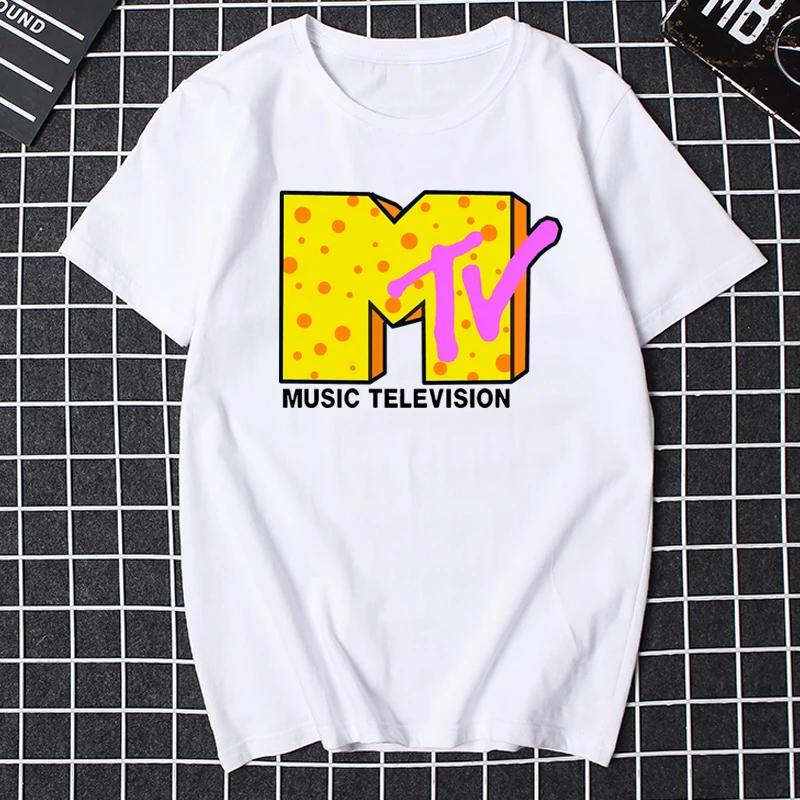 Pánské oblečení Retro tričko Vintage Rock Hip Hop Televizní tričko Léto Unisex Ležérní tričko Mtv Hudební televize Grafická trička Trička
