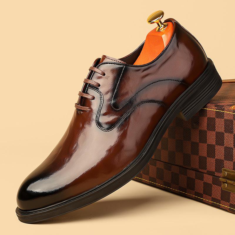 Ručně šité pánské kožené boty z čisté kůže, pánské ležérní kožené boty z pravé kůže, pánské ležérní kožené boty v britském stylu s kulatou špičkou, pánské boty s měkkou podrážkou, forma