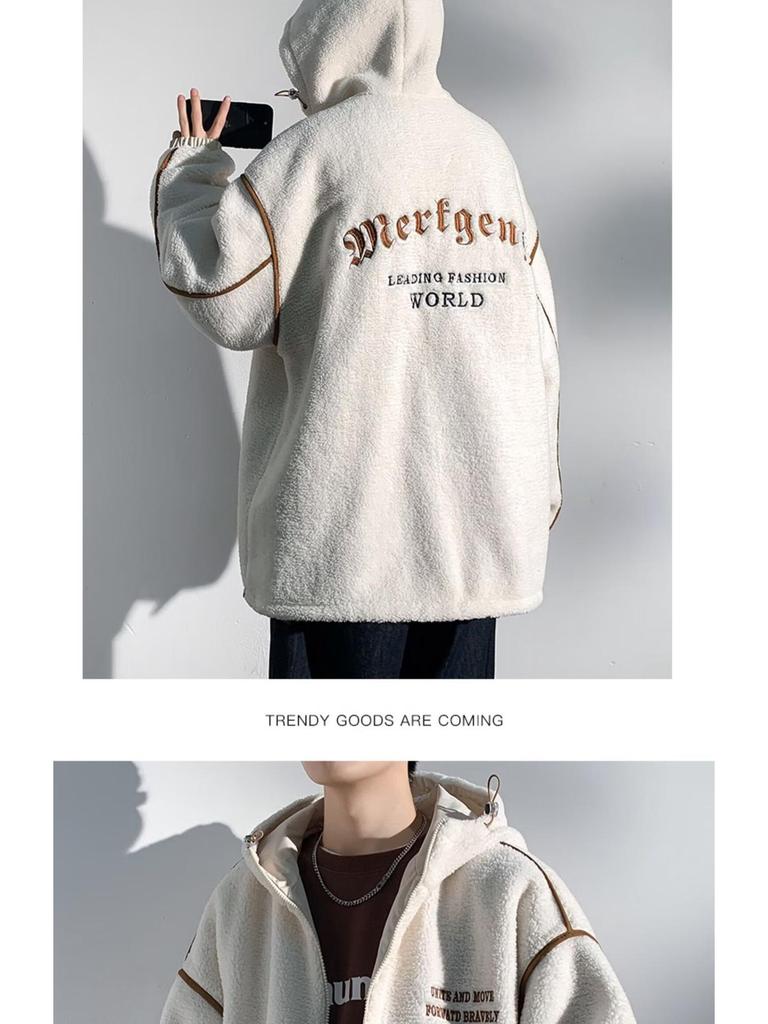 Men's Trendy Lambswool-Thickened Fleece Cotton Jacket - 2025 Spring/Autumn/Winter Collection