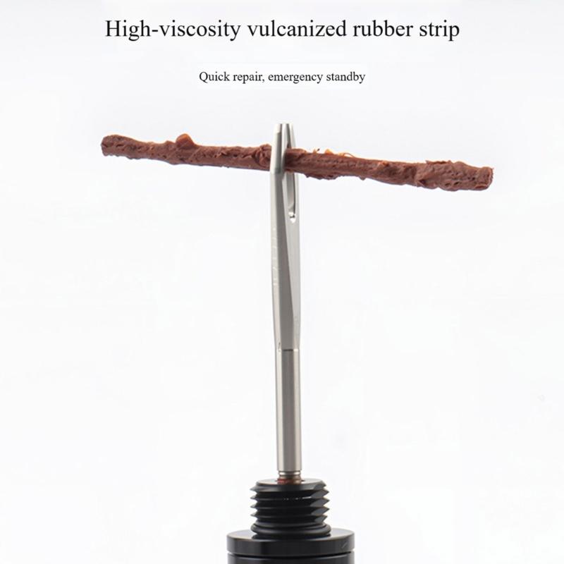 Bike Tubeless Tyre Repair Kits Portable Bicycles Tire Tool with Rubber Strips for Road Mountain Bicycles Tyre Repair