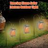 Flickering Lantern Automatic Tent Light Lantern Waterproof Solar Powered Landscape Lamp Long Lasting Romantic Lighting For Lawn