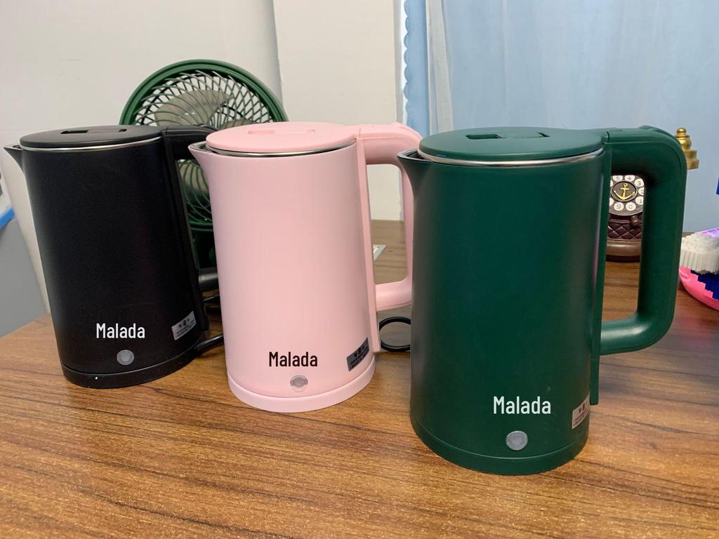 Wanlida 2,3 l Wasserkocher aus Edelstahl, doppelschichtiger Verbrühschutz, automatische Abschaltung