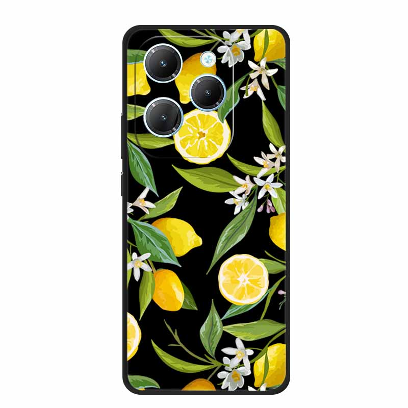 For Infinix Hot 40 Pro Case Hot40 Pro Black Silicone Soft Phone Case For Infinix Hot 40 Pro Back Cover Case 6.78" Cute Cartoon