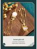 Aieryuan 2022 Retro Tassel Magpie Earrings - Imitation Jade, Ancient Gold Design, Perfect Qixi Gift