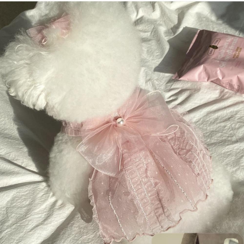 Strap Dress Dog Wedding Dress Thin Pet Puff Skirt New Cat Princess Skirt  for Small Dogs