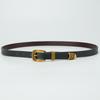 Women's Genuine Leather Belt Smooth Buckle Women's Thin Belt Fashionable Jeans Casual Pants Dress Decorative Skirt Women