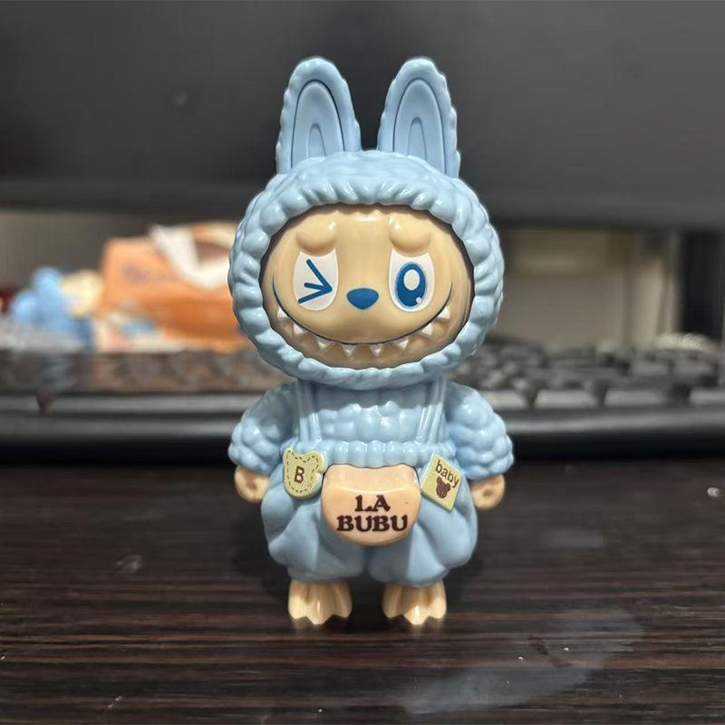 Labubu Nezha Face-Changing Plush Doll Keychain - Trendy Play Emoticon Pack, Hot-Selling Toy Pendant