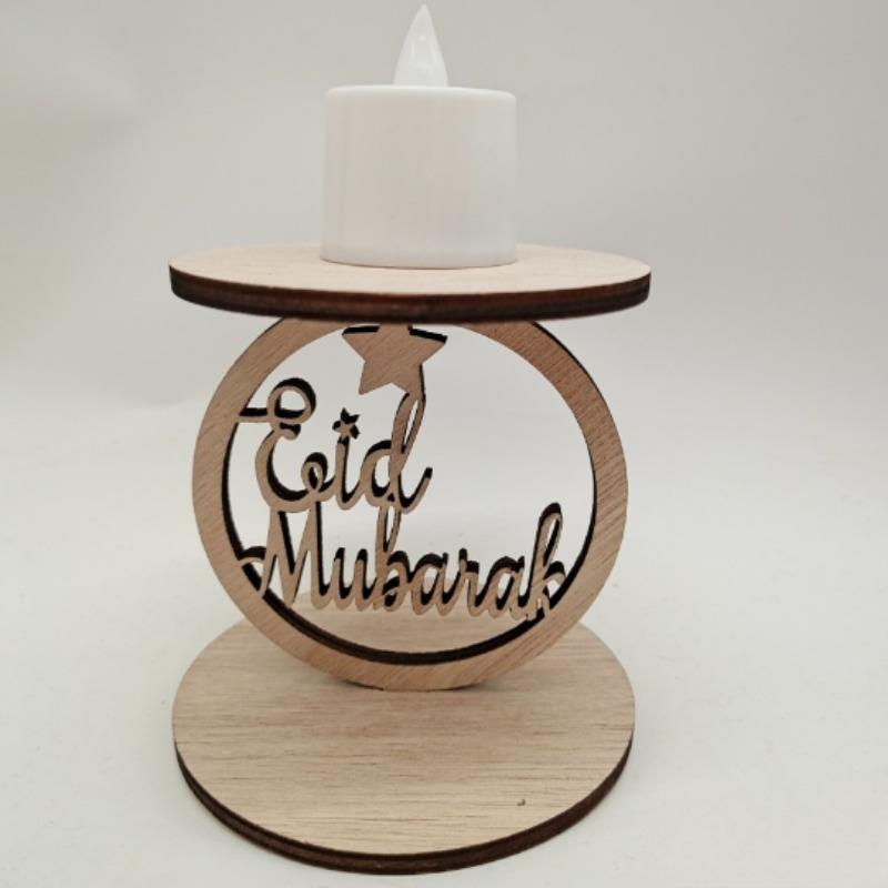 2pcs Candle Holders Table Centerpiece Fireplace Home Decor, Ramadan Theme Eid Al Fitr Party Decorations Excluding Candles
