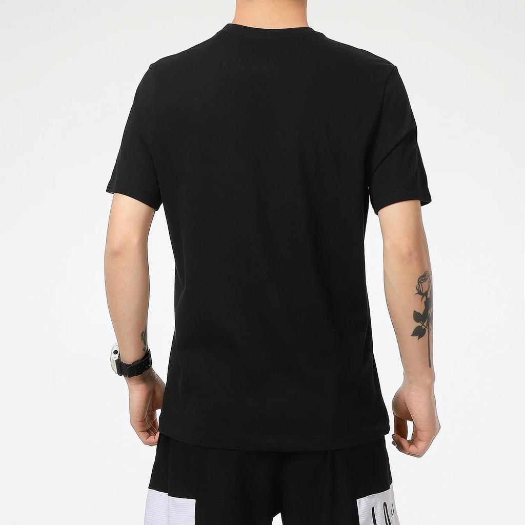 Nike T Shirts Men's Black Crew Neck Moderate Straight Fit (Unisex) T-Shirts CZ9725 010