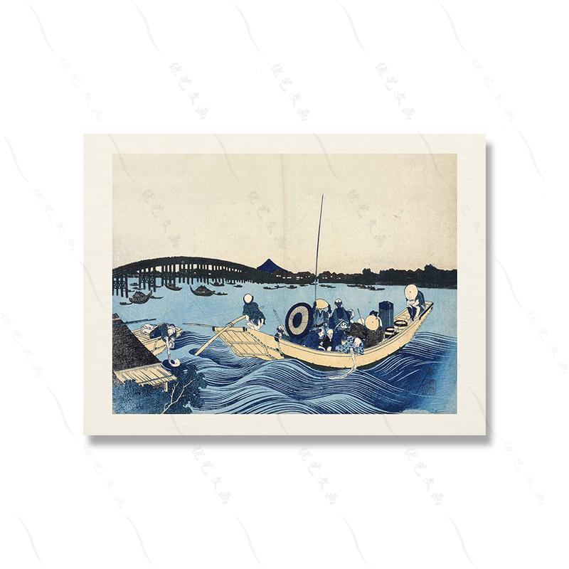 

Японская галерея, настенный художественный постер, набор печатных деревянных блоков, Ретро постер Кацусика, Канагава, большая волна, холст, картина, домашний декор для комнаты 21x30cm No Framed