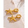 Eetit Summer Stainless Steel Metal Starfish Stud Earrings Ocean Style Holiday Beach Wear Popular Jewelry Recommend