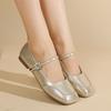 2025 New Low-heeled Single Shoes Autumn New Square-toe Shallow-mouth One-band Soft-soled Non-slip Low-top Shoes