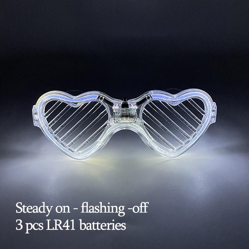 New Acrylic Luminous Glowing Cyberpunk Glasses LED Light Up Halloween Party Glasses Bar Club Props Neon Glasses Supplies