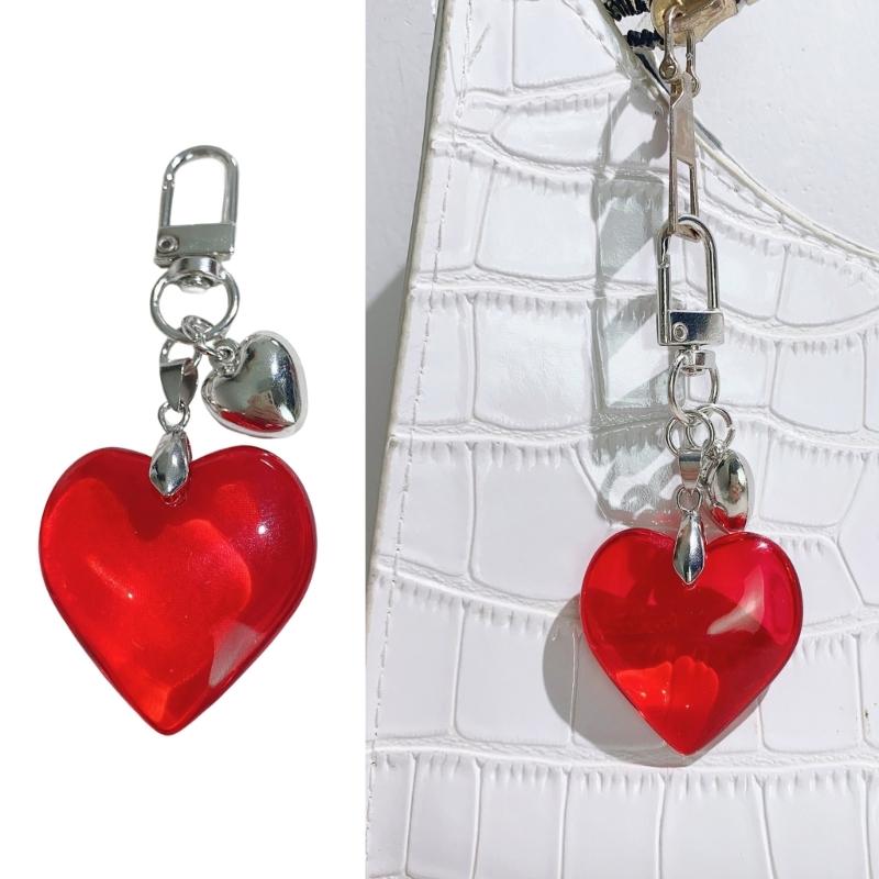 Stylish Heart Pendant Multifuntional Jewelry Fashionable Keychain Accessory Bag Ornament Suitable for Dresses and Tees