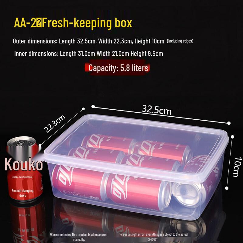 ZISIZ Food Grade Transparent Plastic Food Storage Container