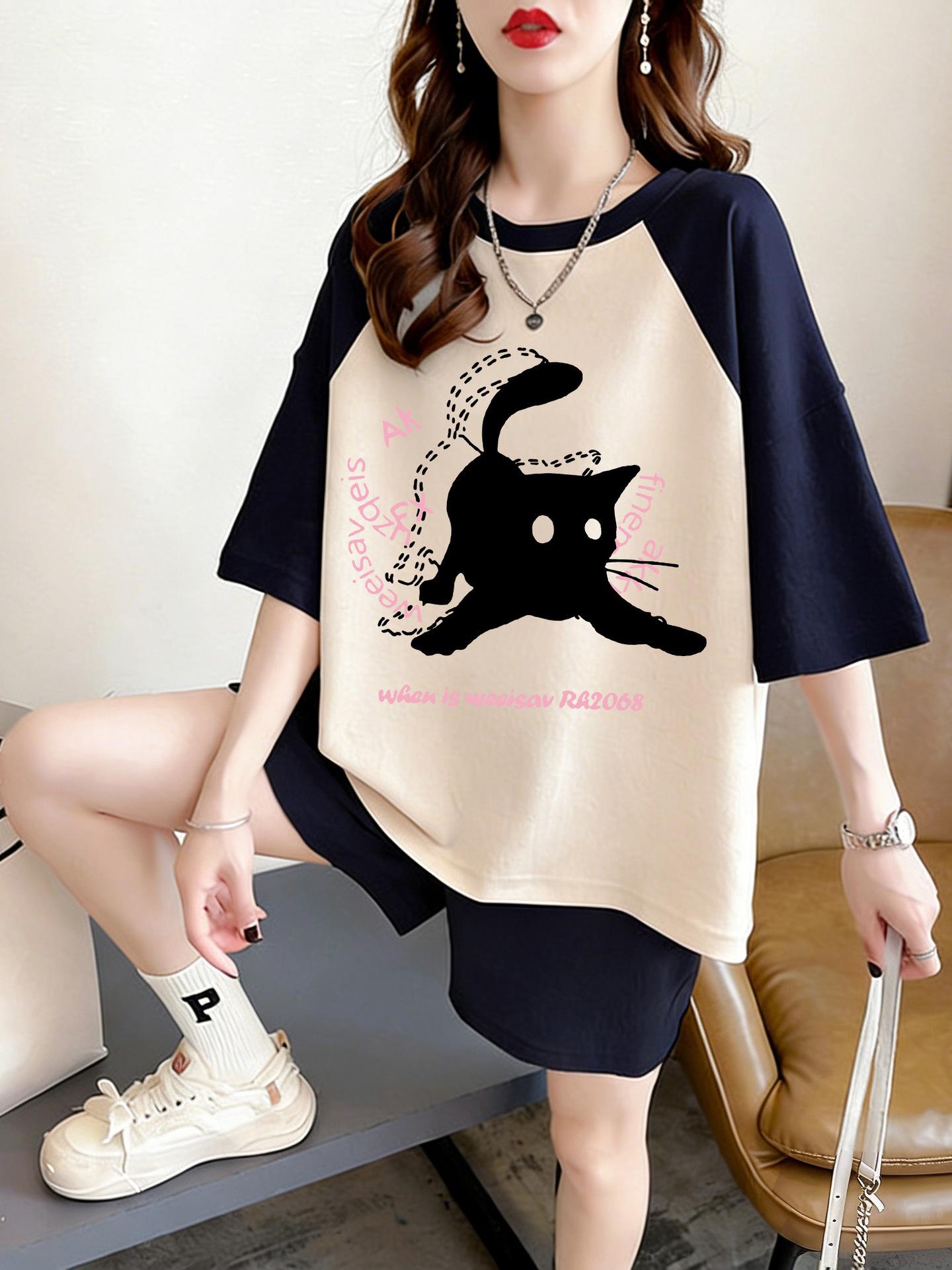 Plus Size Women s Summer Fashion Cotton Raglan T-Shirt Small