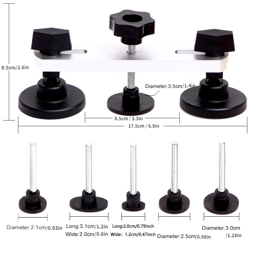Kit de débosselage pour carrosserie, extracteur de bosses doré pour carrosserie, pour l'élimination des bosses mineures et profondes